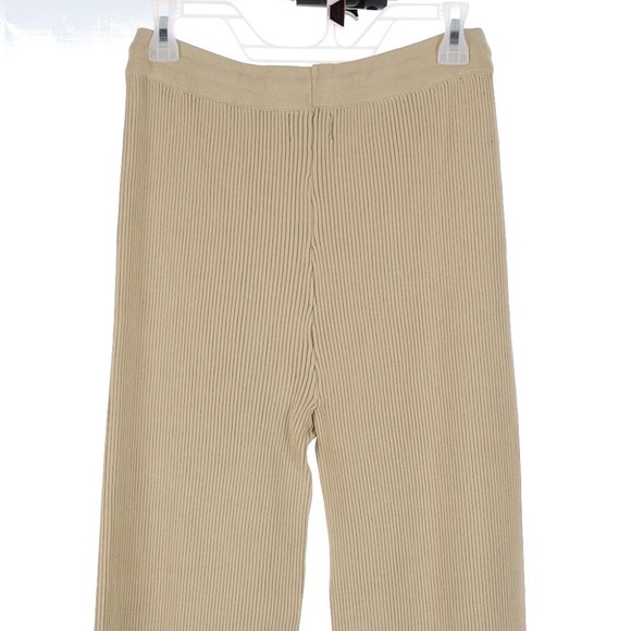 Cider Light Green Beige Ribbed Pants Women's Large - Picture 5 of 7